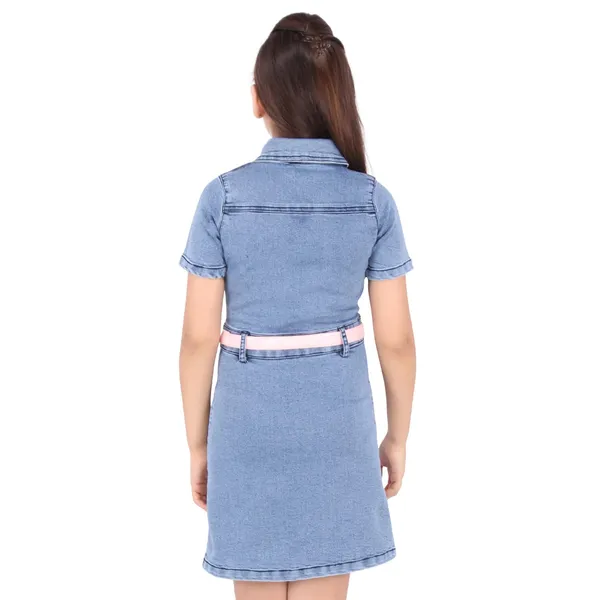 Cutecumber_Girls_Blue_Denim_Dress_with_Pink_Buttons,_Short_Sleeves,_Chest_Pockets,_Knee_Length,_Floral_Belt_�_Stylish_Casual_Birthday_Outfit_for_Kids_&_Baby_Girls_(Age_1�15_Yrs)