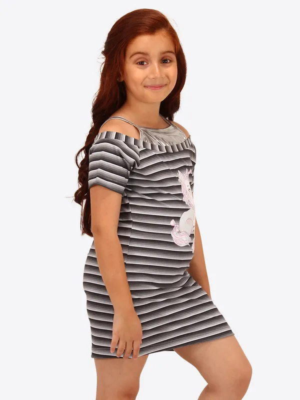 Striped_knit_shift_dress_with_metallic_yoke_and_unicorn_print