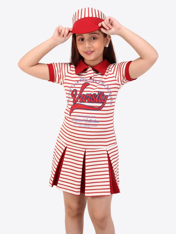 Red_and_White_Striped_Printed_Dress_for_Girls