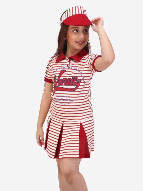 Red_and_White_Striped_Printed_Dress_for_Girls