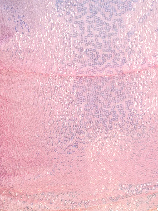 Pink_Sequined_Color-Blocked_Shift_Dress