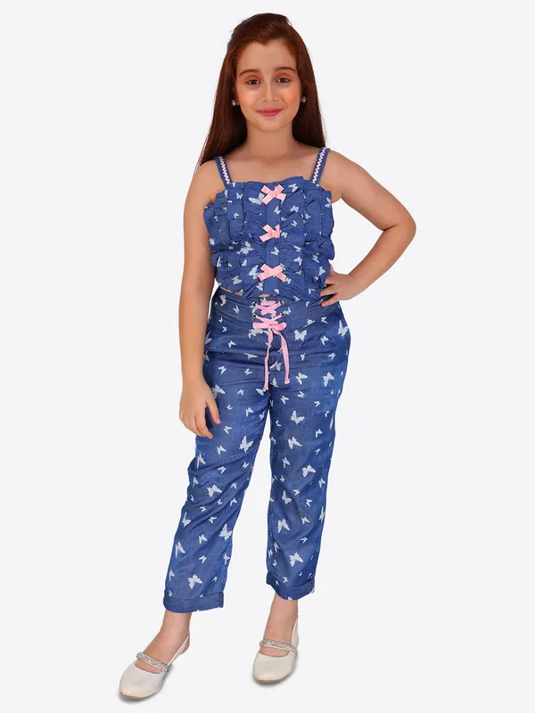 Blue_Butterfly_Printed_Denim_Top_&_Pant_Set_for_Girls