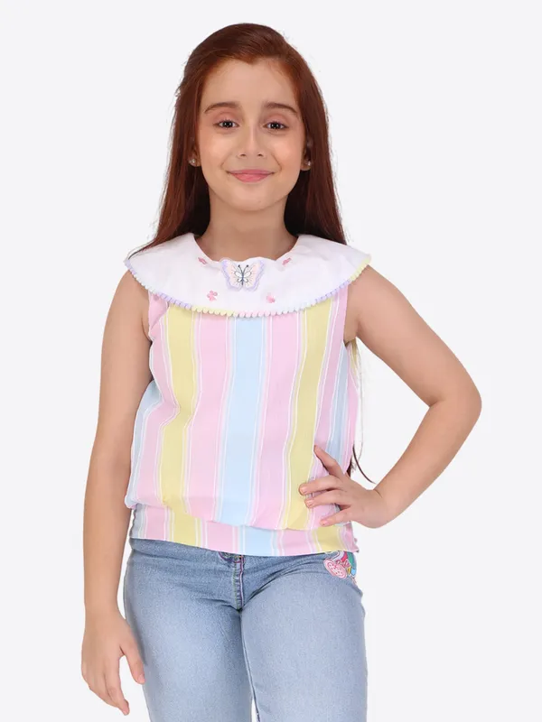 Pink_color_blocked_printed_top_for_girls