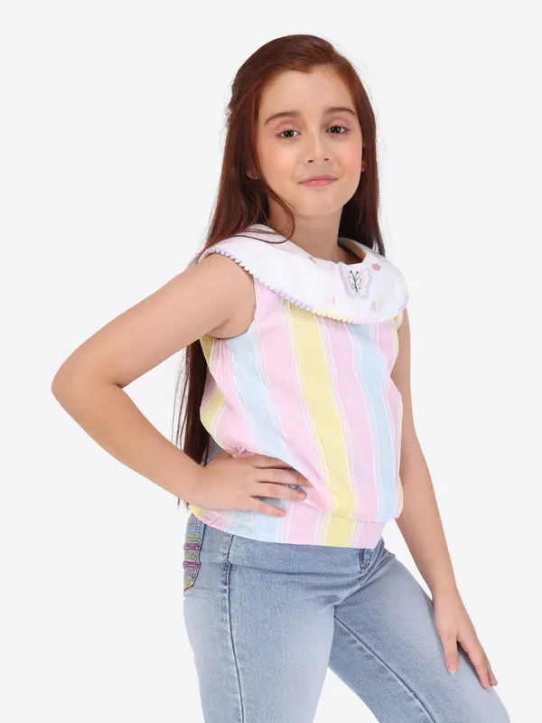 Pink_color_blocked_printed_top_for_girls