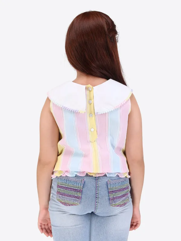 Pink_color_blocked_printed_top_for_girls