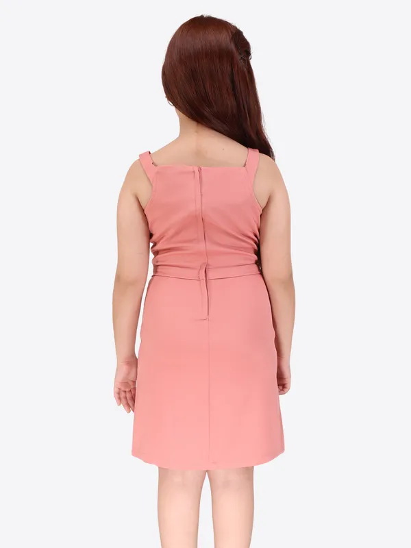 Stylish_Rust_Georgette_Shift_Dress_for_Girls