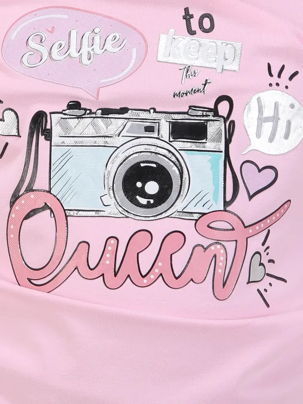 Girls'_Pink_&_Grey_T-Shirt_and_Shorts_Set