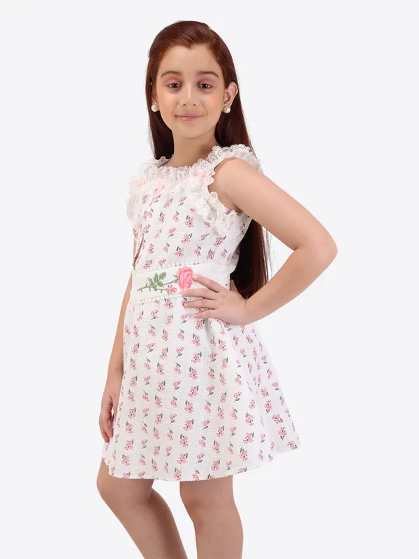 Girls'_Pink_Floral_Fit_&_Flare_Dress