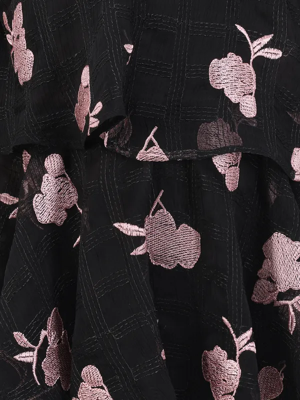 Black_Floral_Printed_A-Line_Dress_for_Girls