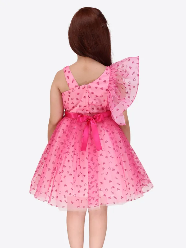 Fuchsia_Fit-and-Flare_Net_Dress_for_Girls