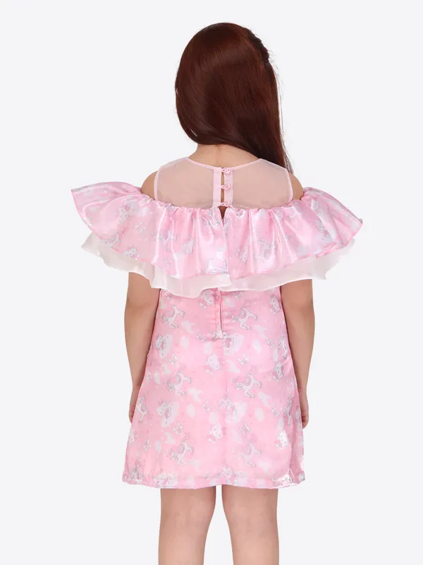 Peach_Organza_Shift_Dress_for_Girls
