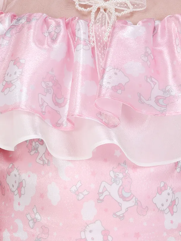 Peach_Organza_Shift_Dress_for_Girls