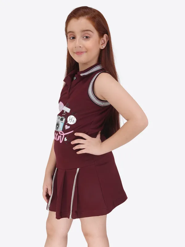 Plum_Fit_and_Flare_Shirt_Collar_Dress_for_Girls