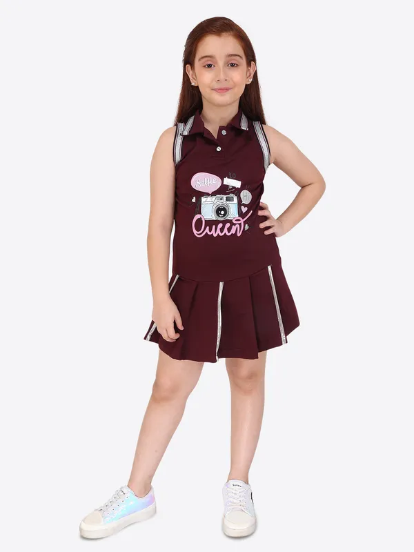Plum_Fit_and_Flare_Shirt_Collar_Dress_for_Girls