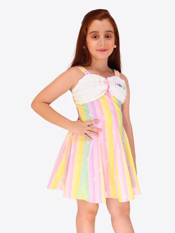 Multicolor_Striped_Cotton_Fit_&_Flare_Summer_Dress_for_Girls