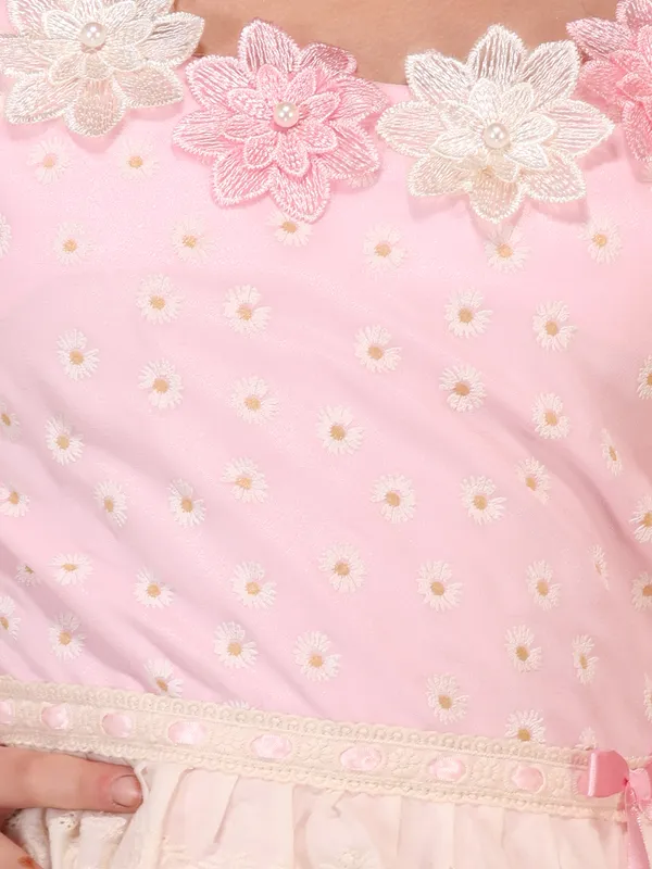Girls_Pink_Floral_Applique_Sleeveless_Peplum_Top_with_Bow_Detail,_Zip_Closure