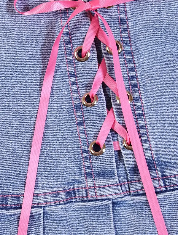 Girls_Blue_Denim_Pleated_Skirt_with_Lace-Up_Bow_Detail_Cute_Applique_Patch_Design