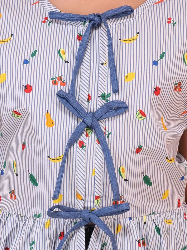 Girls_Blue_Striped_Sleeveless_Peplum_Top_with_Bow_Tie_Detail,_Fruit_Print,_Round_Neck