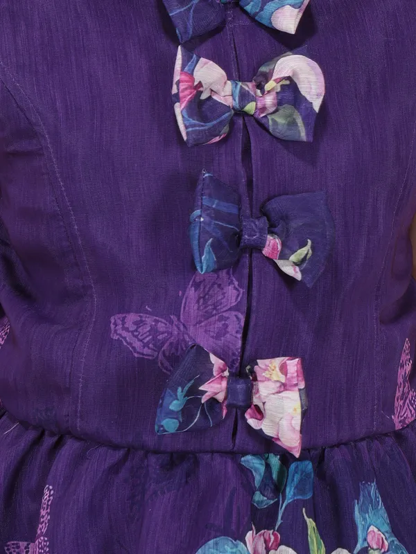 Girls_Purple_Fit_Flare_Knee_Length_Dress_Round_Neck_Sleeveless_Printed_Georgette