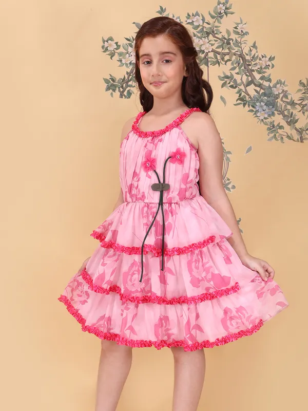 Girls_Pink_Fit_Flared_Knee_Length_Georgette_Dress_Shoulder_Strap_Sleeveless
