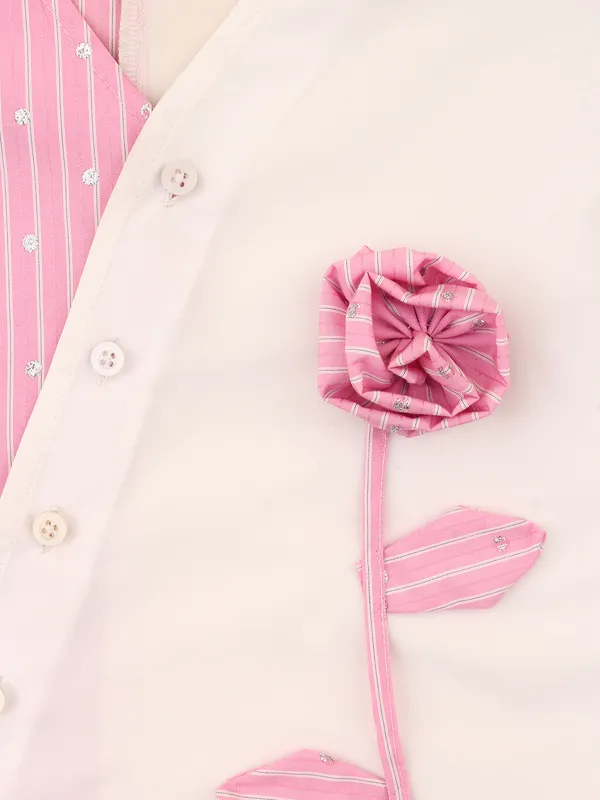 Girls_Pink_&_White_Striped_Panel_Floral_Applique_Shirt