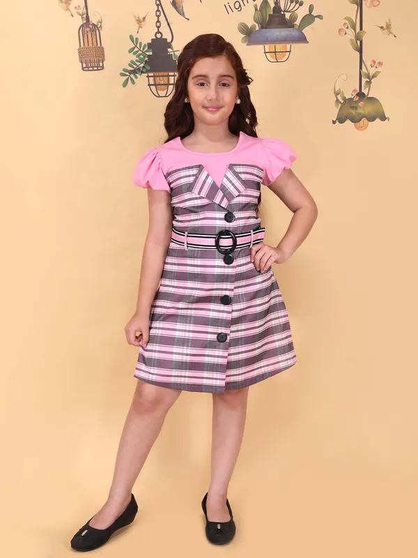 Girls_Yellow_Knee_Length_A-Line_Dress_Round_Neck_Short_Sleeves_Party,_Birthday_Outfit