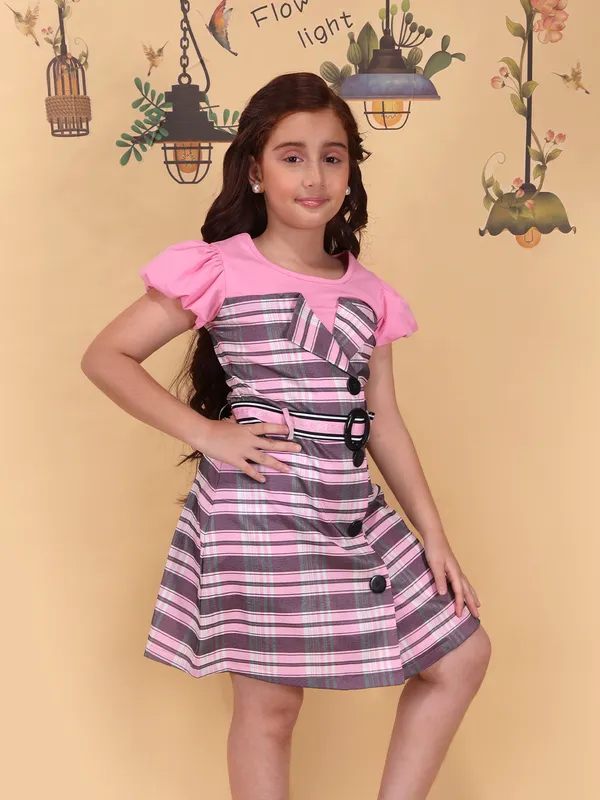 Girls_Yellow_Knee_Length_A-Line_Dress_Round_Neck_Short_Sleeves_Party,_Birthday_Outfit