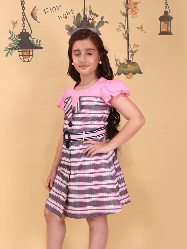 Girls_Yellow_Knee_Length_A-Line_Dress_Round_Neck_Short_Sleeves_Party,_Birthday_Outfit