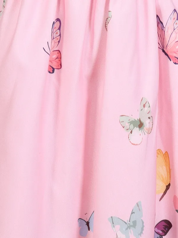 Cutecumber_Girls_Pink_Floral_Butterfly_Printed_A-Line_Dress_Sleeveless_Cotton_Casual_Outfit_with_High_Neck_Zip_Closure_Stylish_Summer_Frock_for_Baby_Girls_&_Kids_Age_1-15_Yrs