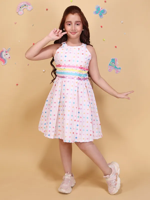 Cutecumber_Girls_Multicolor_Floral_Printed_Fit_&_Flare_Dress_Sleeveless_Cotton_Casual_Party_Casual_Outfit_with_Round_Neck_Zip_Closure_Stylish_Summer_Dress_for_Baby_Girls_&_Kids_Age_1-15_Yrs