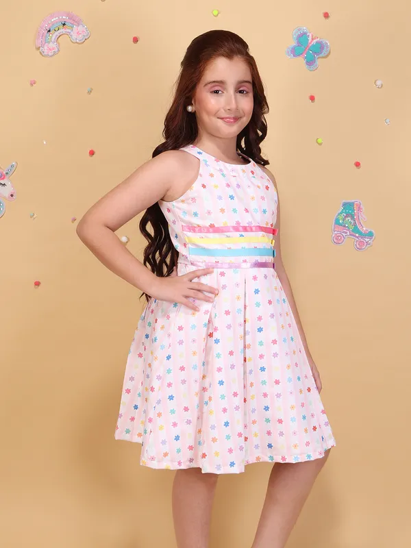 Cutecumber_Girls_Multicolor_Floral_Printed_Fit_&_Flare_Dress_Sleeveless_Cotton_Casual_Party_Casual_Outfit_with_Round_Neck_Zip_Closure_Stylish_Summer_Dress_for_Baby_Girls_&_Kids_Age_1-15_Yrs