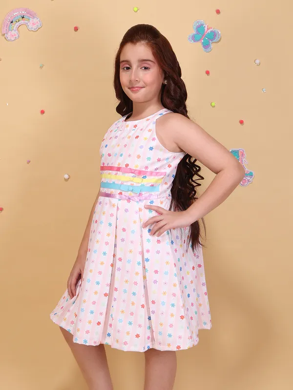 Cutecumber_Girls_Multicolor_Floral_Printed_Fit_&_Flare_Dress_Sleeveless_Cotton_Casual_Party_Casual_Outfit_with_Round_Neck_Zip_Closure_Stylish_Summer_Dress_for_Baby_Girls_&_Kids_Age_1-15_Yrs