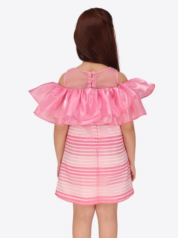 Pink_Cape_Sleeve_Shift_Dress_for_Girls