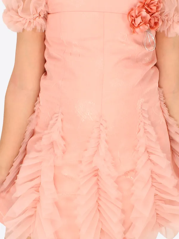 Cutecumber_Girl's_Satin_A_Line_With_Hairband_Peach_Dress._CC7985D-PEACH