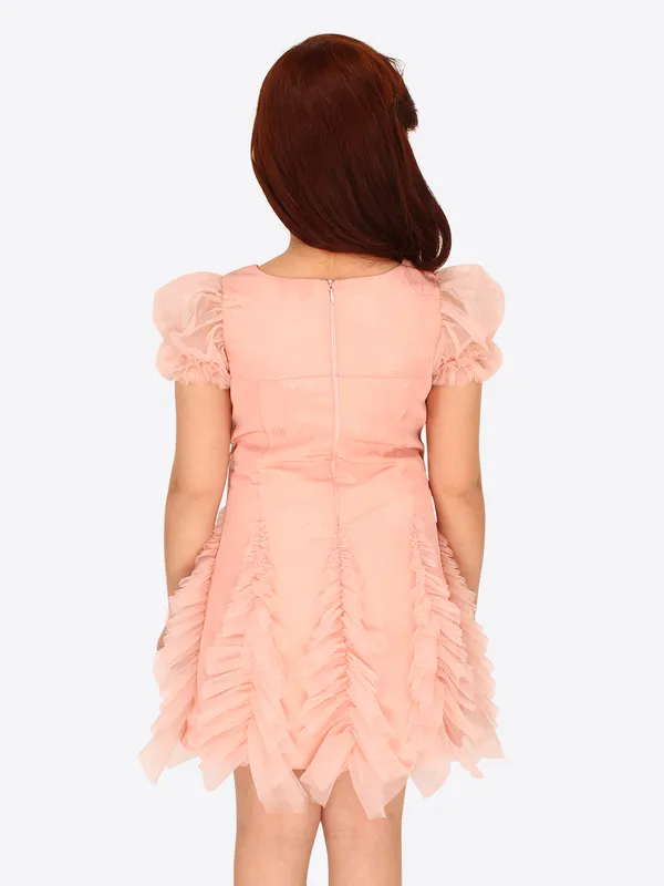 Cutecumber_Girl's_Satin_A_Line_With_Hairband_Peach_Dress._CC7985D-PEACH