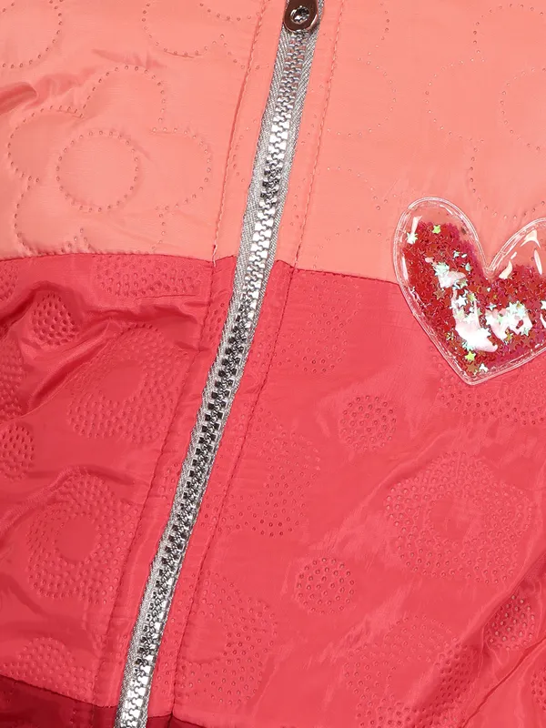 Cutecumber_Girls'_Winter_Jacket_Red_&_Pink_Color_Shirt_Collar_Neck_Full_Sleeve_Quilted_Bomber_Heart_Embellished_Stylish_Front_Zipper_Closure_Fancy_Casual_Outfit_for_Baby_Girls_&_Kids_Age_1-15_Yrs