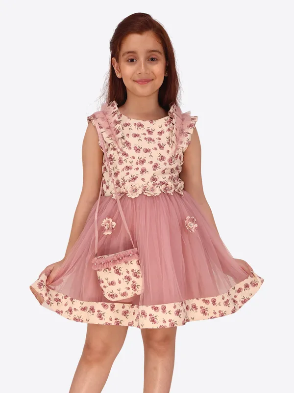 Cutecumber_Floral_Printed_Sleeveless_Fit_&_Flared_Dress_-_Dusty_Pink