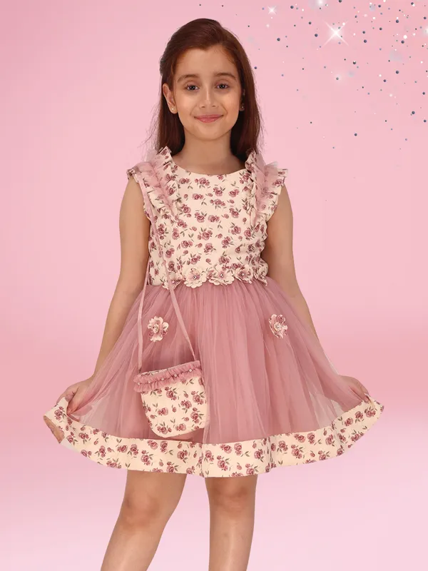 Cutecumber_Floral_Printed_Sleeveless_Fit_&_Flared_Dress_-_Dusty_Pink