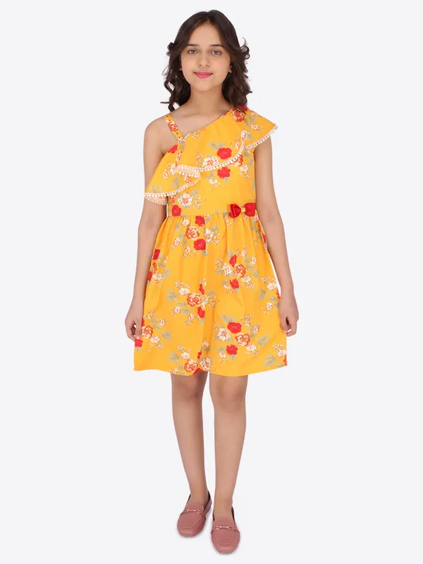 Cutecumber_Girls_Polyester_Floral_Printed_Mustard_Dress._CC6174D-MUSTARD-44