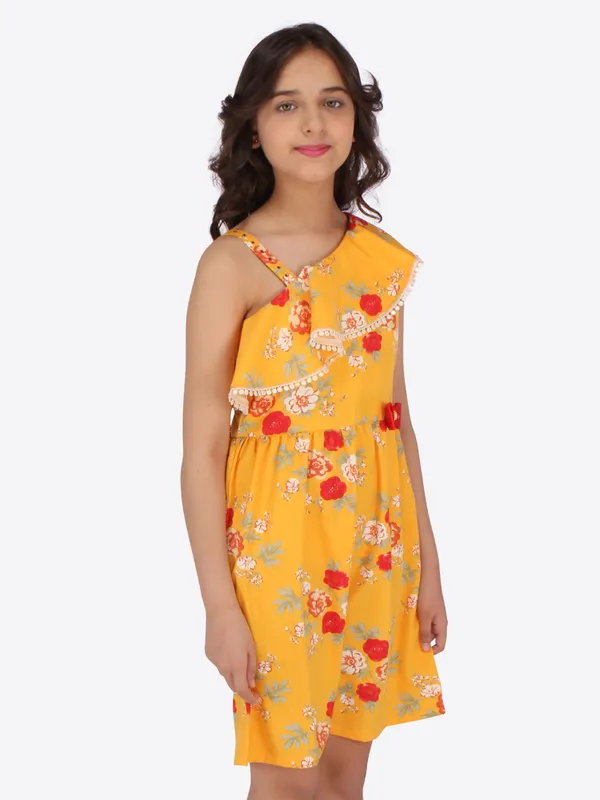 Cutecumber_Girls_Polyester_Floral_Printed_Mustard_Dress._CC6174D-MUSTARD-44