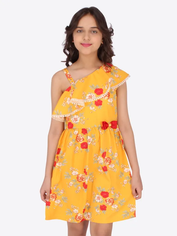 Cutecumber_Girls_Polyester_Floral_Printed_Mustard_Dress._CC6174D-MUSTARD-44