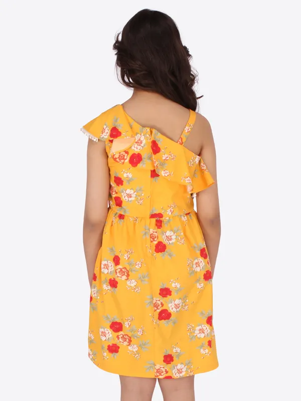 Cutecumber_Girls_Polyester_Floral_Printed_Mustard_Dress._CC6174D-MUSTARD-44