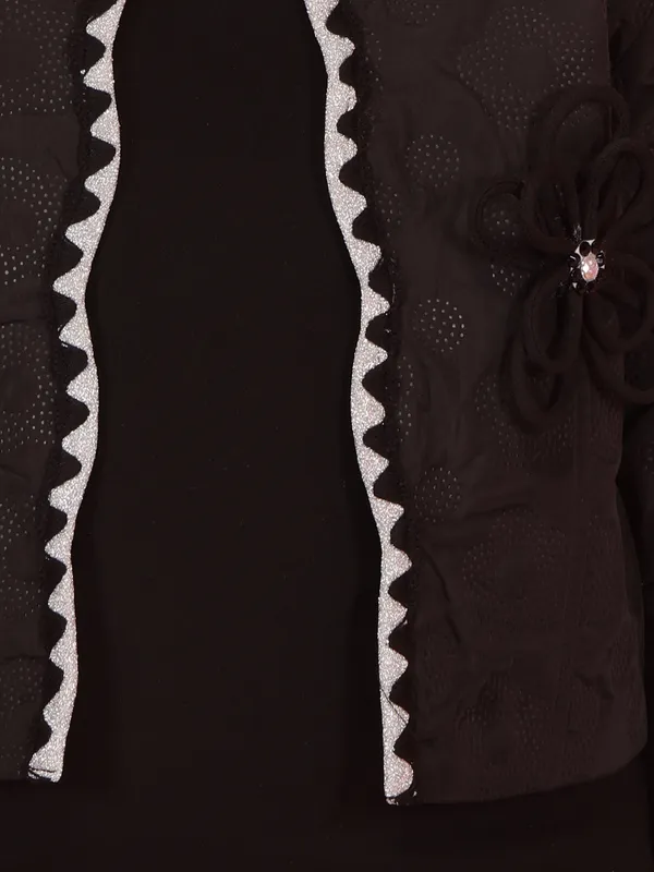 Cutecumber_Girls_Black_Winter_Two-Piece_Dress_for_Girls_Round_Neck,_Long_Sleeve_Open_Jacket_Knee-Length_Jacket_Layered_Polyester_Blend_Fabric_Back_Zip_Closure_for_Baby_Girls_&_Kids_Age_1-15_Years