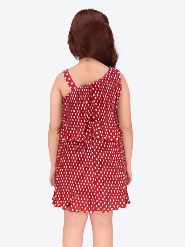 Maroon_Georgette_Flared_Sleeveless_Regular_Partywear_Dress_For_Girls