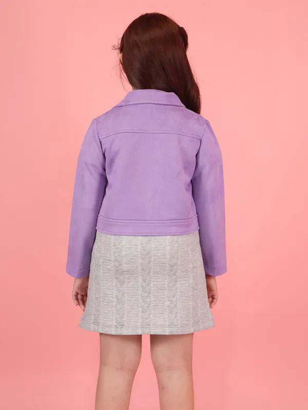Cutecumber_Purple_Winter_Velvet_Dress_for_Girls_Plaid_Full_Sleeve_Collar_Neck_Knee-Length_Coat_Frock_Fancy_&_Stylish_Button_Front_Open_Wedding_Birthday_Party_Outfit_for_Baby_Girls_&_Kids_Age_1-15_Yrs