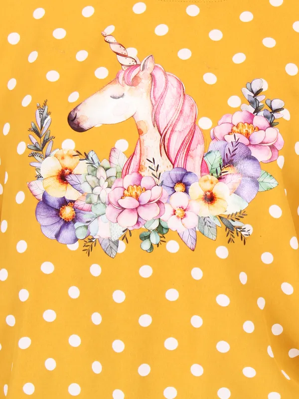 Cutecumber_Girls_Georgette_Polka_dot_Printed_Full_Sleeves_Top_Yellow