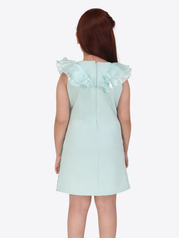 Emerald_Green_Sequined_Organza_Dress_for_Girls