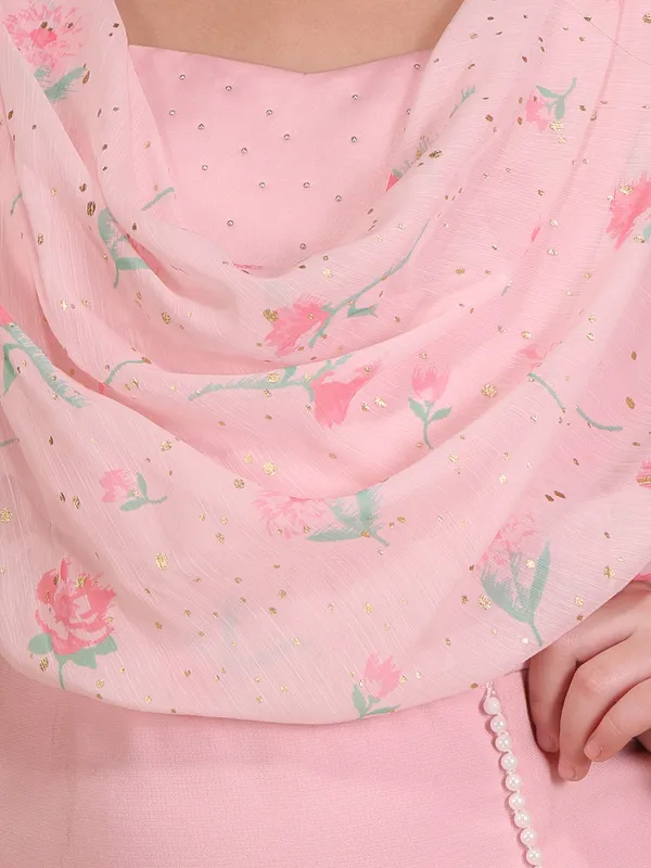 Cutecumber_Girls_Pink_Summer_A_Line_Dress_Sleeveless_Round_Neck_Printed_Georgette_Polyester_Zip_Closure_Casual_Dress_for_Baby_Girls_and_Growing_Girls_Age_1_to_15_Years