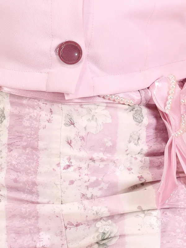 Cutecumber_Girls_PINK_Floral_Co-Ord_Set_Embroidered_Sleeveless_Collar_Top_Wide_Leg_Pants_Stylish_Party_Summer_Outfit_Breathable_Cotton_Rich_Trendy_Fashion_Kids_Clothing_For_Girls_Age_1-15_Yrs