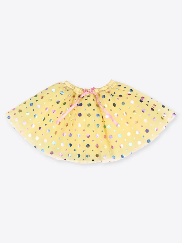 Cutecumber_Girls_Yellow_Foil_Print_Net_Skirt_�_Flared_Tutu_with_Elastic_Waistband,_Summer_for_Kids_&_Baby_Girls_(Age_1�15_Years)
